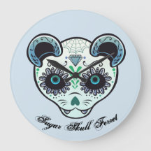 Horloge Ferret du crâne de sucre
