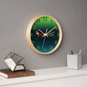 Horloge Feu de renard - Lumières du Nord