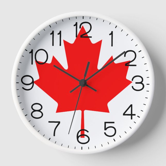 Horloge Feuille d'érable du Canada (Recto)