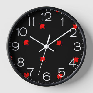 Horloge Feuille d'érable du chalet canadien