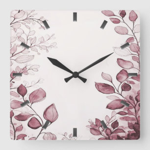 Horloge Feuille rouge moderne