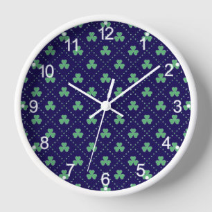 Horloge Feuilles de trèfle motif de la Saint-Patrick-53223