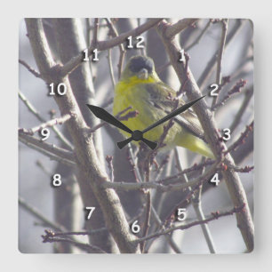 Horloge - Finition jaune dans les branches
