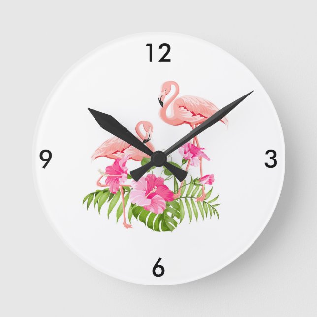 Horloge Flamant rose (Recto)