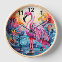 Flamant rose rose tropicale coloré moderne