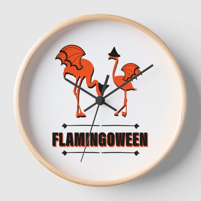 Horloge Flamingoween - Halloween (Recto)