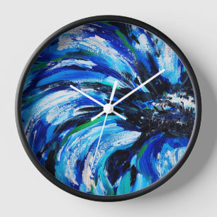 Horloge Fleur bleue