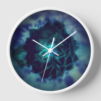 Horloge Fleur bleue profonde