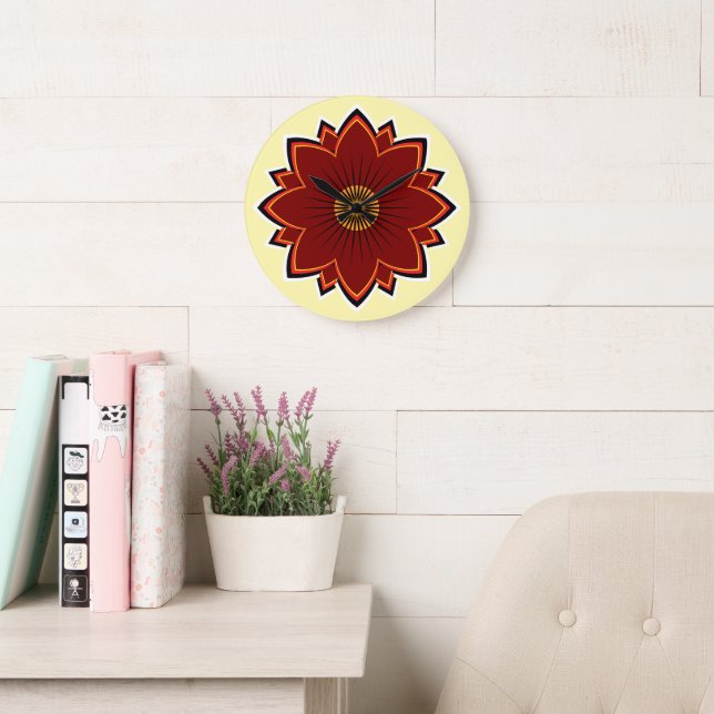 Horloge Fleur - Conception Florale (Salle de lecture)