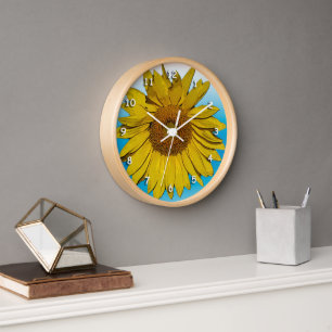Horloge - Fleur de tournesol