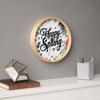 Horloge "Fleur éternelle : ‘PRINTEMPS HEUREUX’