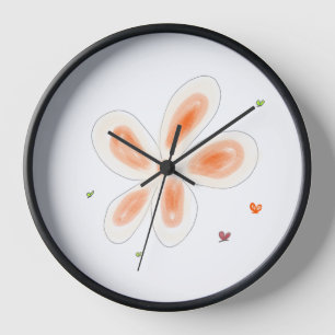 Horloge Fleur jaune douce, esquisse botanique