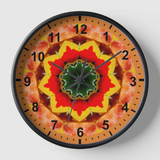 Horloge ~ Fleur rouge en floraison fractale ~