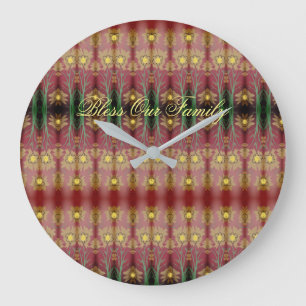 Horloge Fleurie Avec Béni Notre Texte De Famille