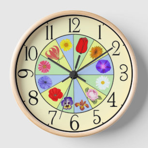 Horloge Fleurs