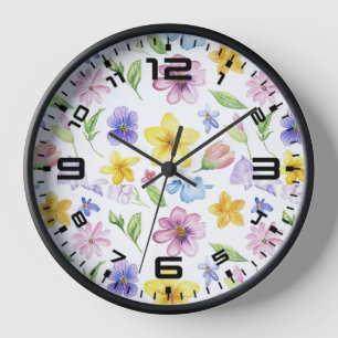 Horloge Fleurs Floral Pattern Sublimation-95651