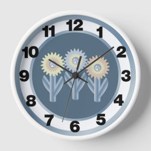 Horloge Fleurs mécaniques