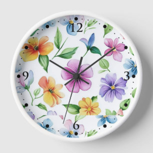 Horloge Fleurs Motif Floral Sublimation-95652