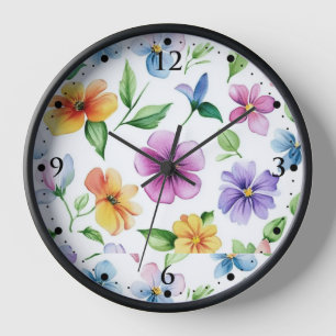 Horloge Fleurs Motif Floral Sublimation-95652