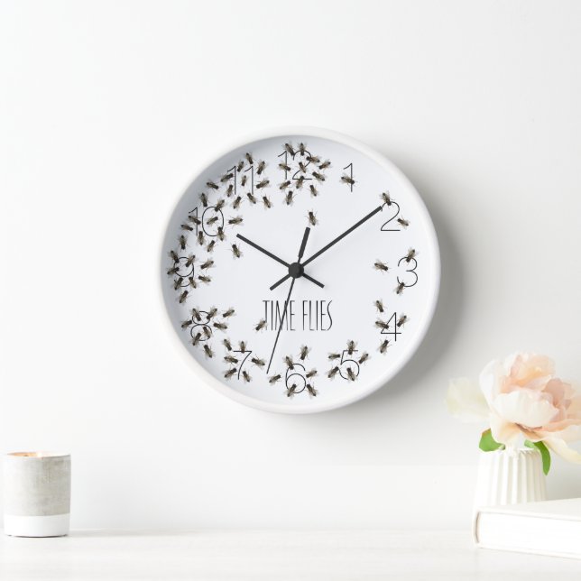 Horloge Flies de temps amusant vole Bug Pest Bugs Zombie (Maison)