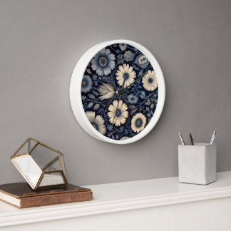 Horloge Florales de style Burne-Jones | Art de l'aquarelle