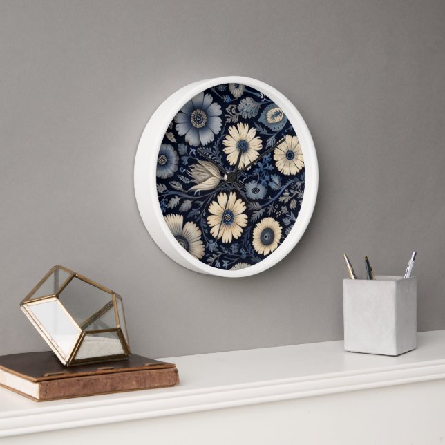 Horloge Florales de style Burne-Jones | Art de l'aquarelle (Bureau)