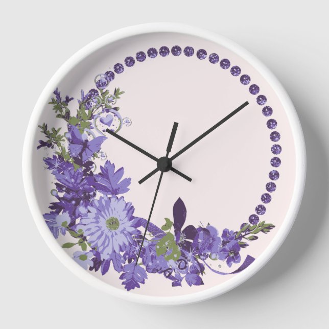 Horloge Flore violette (Recto)