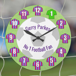 Horloge Football - Claret & Chemises Bleues