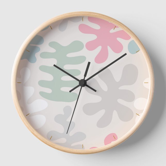 Horloge Formes Abstraites de récif corallien (Recto)