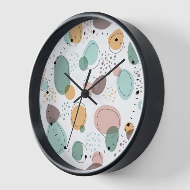 Horloge Formes organiques motif transparent (Angle)