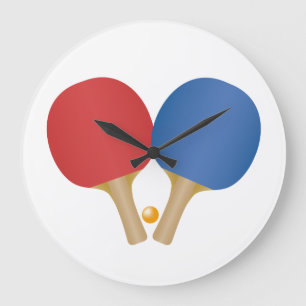 Horloge fraîche de ping-pong