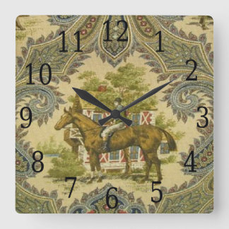 Horloge française d'impression de cheval
