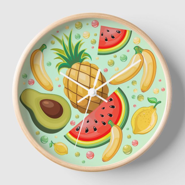 Horloge Fruits d'été frais Motif (Recto)