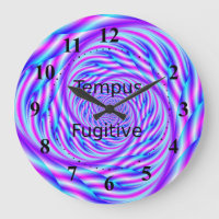 Horloge Fugitive Tempus bleu et rose