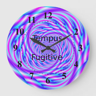 Horloge Fugitive Tempus bleu et rose