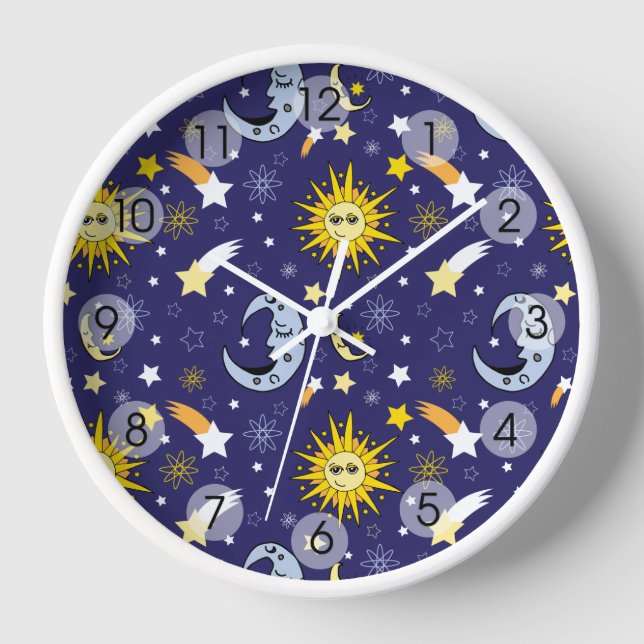 Horloge Galaxie Soleil Céleste Stars Galaxy Espace extra-a (Recto)