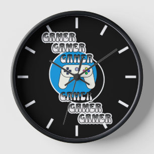 Horloge Gamer bleu et noir   Contrôleur vidéo