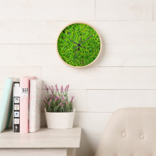 Horloge Gazon vibrant d'un vert émeraude