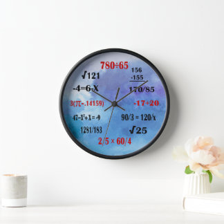 Horloge Geek de l'enseignant en mathématiques avec