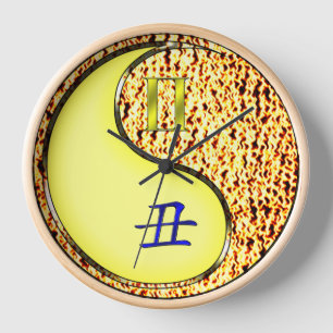 Horloge Gémeaux & Bœuf de Feu