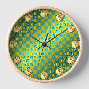 Horloge Gémeaux & Chien de Feu