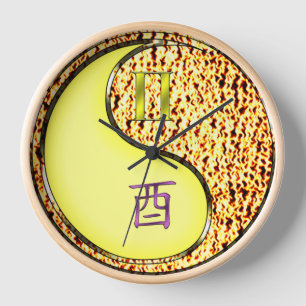 Horloge Gémeaux & Coq de Feu