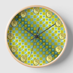 Horloge Gémeaux & Serpent Métal
