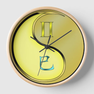 Horloge Gémeaux & Serpent Métal