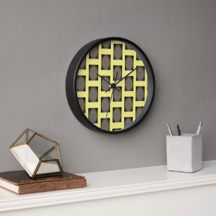 Horloge Géométrique jaune