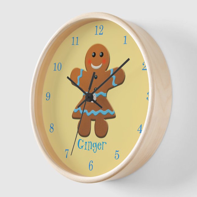 Horloge Gingembre - La fille en pain d'épices (Angle)