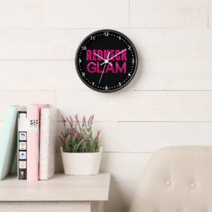 Horloge Glamour Redneck Paillettes Roses