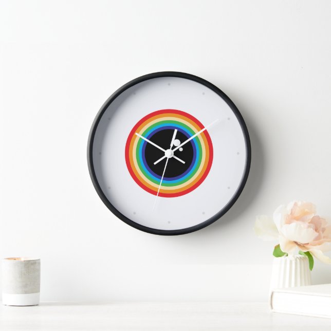 Horloge Globe oculaire arc-en-ciel cool (Maison)