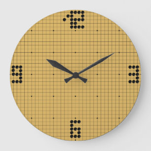 Horloge Goban Clock - Black Stones - 3-6-9-12