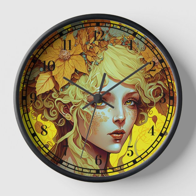 Horloge Golden Elf Fairy Fae Imaginaire Art (Recto)